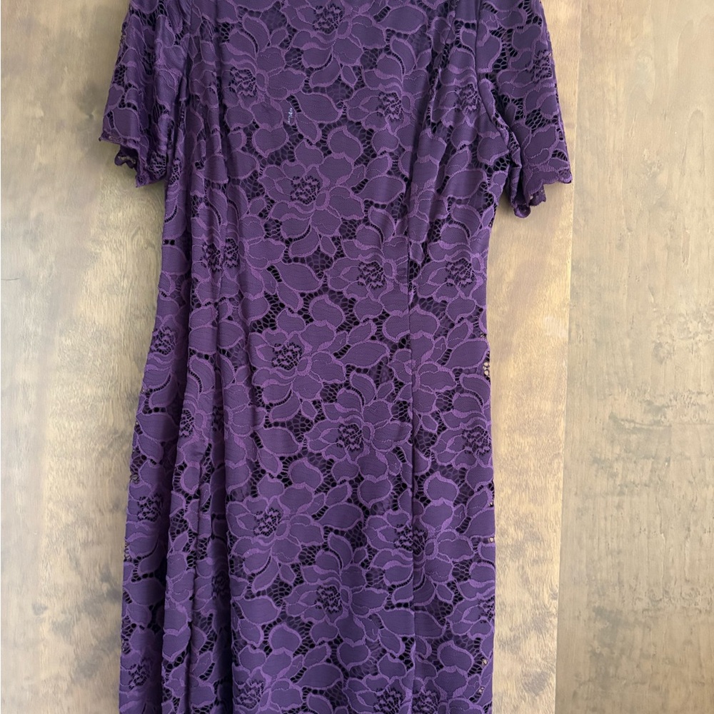 Elegant Purple Lace Dress